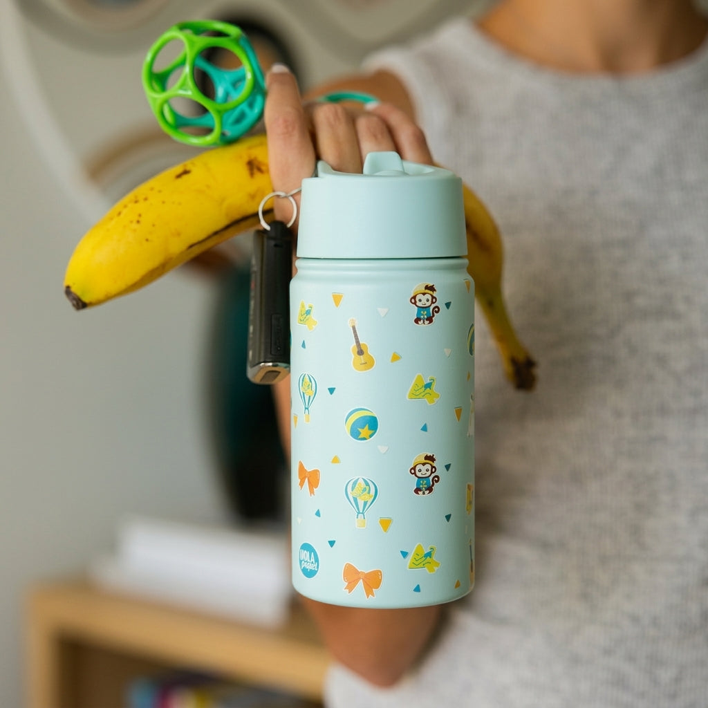 14 oz Stainless Steel Water Bottle - Blue