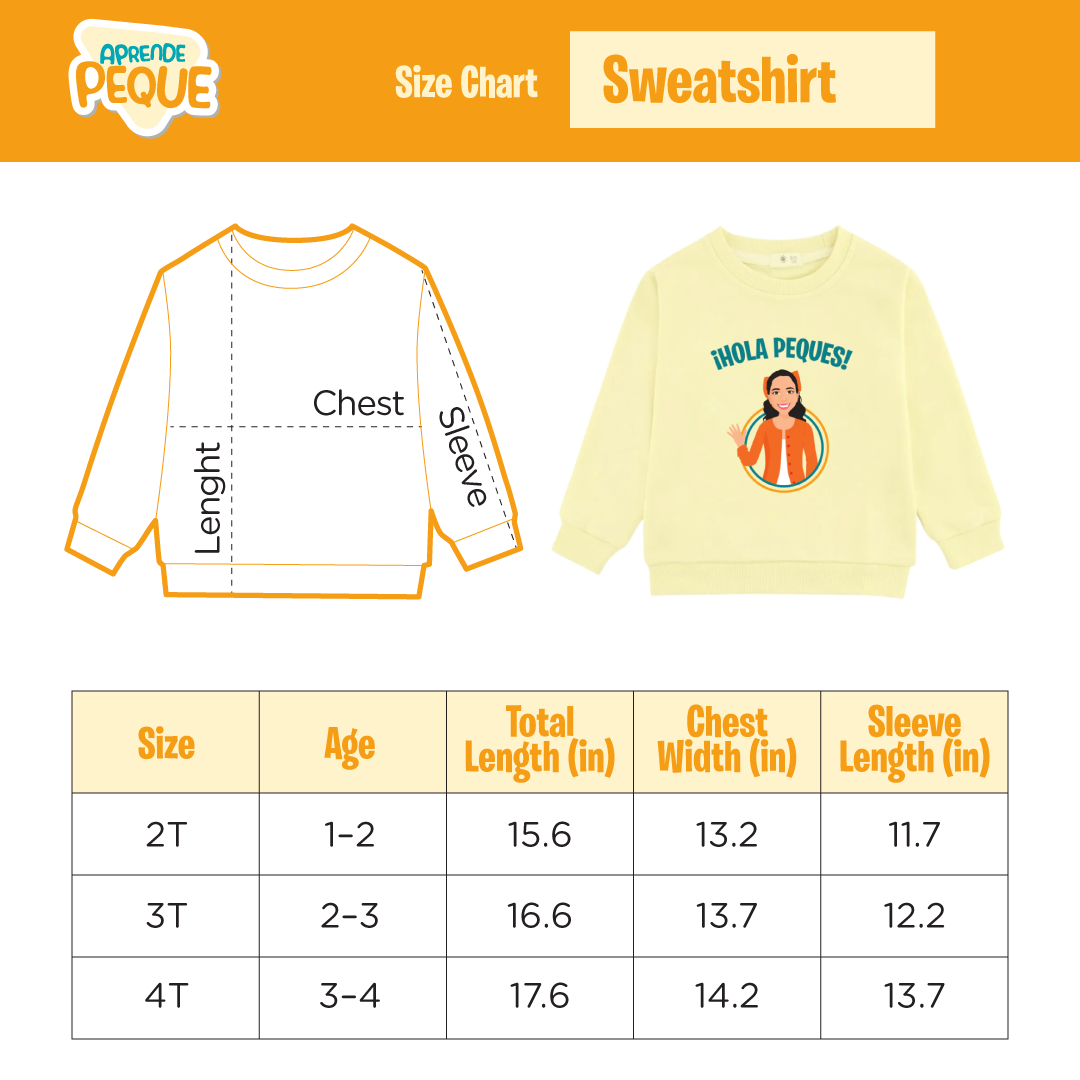 Hola Peques – Toddler Yellow Sweatshirt