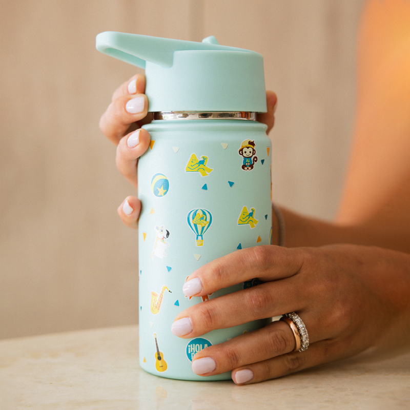 14 oz Stainless Steel Water Bottle - Blue